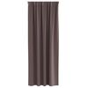 vidaXL M&ouml;rkl&auml;ggningsgardiner med Ringar 2 pcs M&ouml;rkbrun 245 x 140 cm