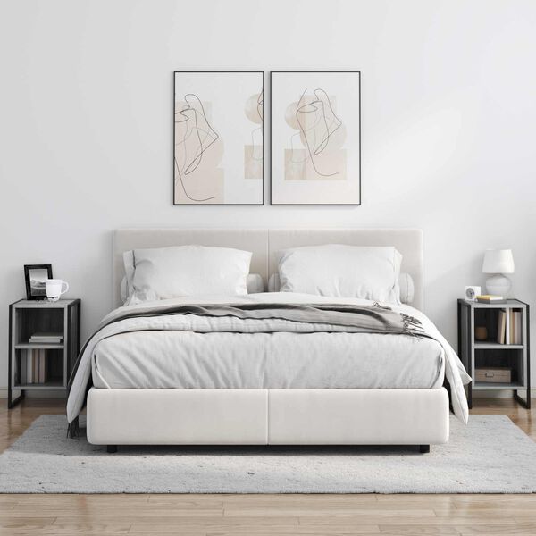 vidaXL S&auml;ngbord Gr&aring; Sonoma 39.5 x 30 x 50 cm Konstruerat tr&auml;