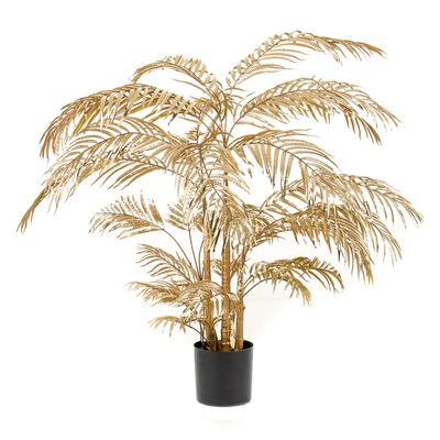 Emerald Konstväxt Areca-palmträd 145 cm guld