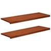 vidaXL F&ouml;nsterbr&auml;dor 2 st Brun 110 x 40 x 2 cm Massivt boktr&auml;