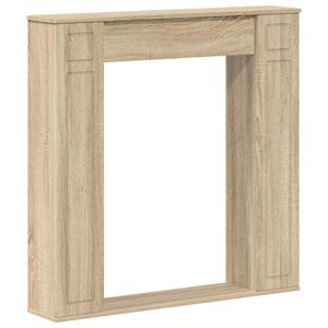 vidaXL Eldstadsram Sonoma-ek 100 x 20 x 100 cm Konstruerat tr&auml;