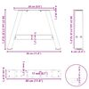 vidaXL Soffbordsben A-formade 2 st svarta 30x(30-31) cm stål