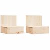 vidaXL S&auml;ngbord 2 st Brun 42 x 32,5 x 40 cm Massiv furu