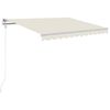 vidaXL Automatisk markis med vindsensor & LED 300x250 cm gr&auml;ddvit