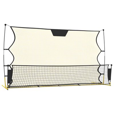 vidaXL Fotbollsnät med rebounder svart och gul 183x85x120 cm polyester