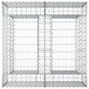vidaXL Gabion upph&ouml;jd s&auml;ng Silver 100 x 100 x 60 cm Galvaniserat St&aring;l