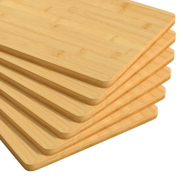 vidaXL Frukosttallrikar 6 st 35x23x0,8 cm bambu