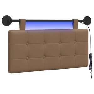vidaXL H&auml;ngande s&auml;nggavel Med LED-lampa Cappuccino Konstl&auml;der