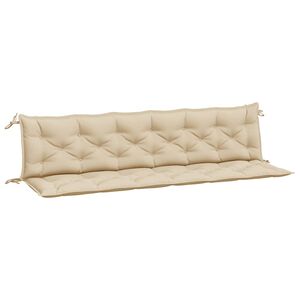 vidaXL B&auml;nkdynor f&ouml;r tr&auml;dg&aring;rden 2st beige 200x50x7cm oxfordtyg