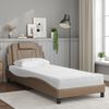 vidaXL Bed "Viana" with Mattress Cappuccino 90x200 cm Faux Leather