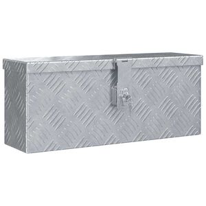 vidaXL F&ouml;rvaringsl&aring;da aluminium 48,5x14x20 cm silver
