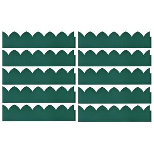 vidaXL Rabattkant 10 st gr&ouml;n 65x15 cm PP