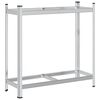 vidaXL D&auml;ckhylla 2 lager silver 110x40x109 cm st&aring;l