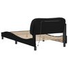 vidaXL Bed Frame without Mattress "Hvar" Black 100x200 cm Fabric