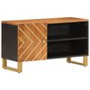 vidaXL Tv-b&auml;nk brun och svart 80x31,5x46 cm massivt mangotr&auml;