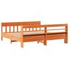 vidaXL S&auml;ngram utan madrass vaxbrun 180x200 cm massiv furu
