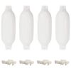 vidaXL St&ouml;tf&aring;ngare f&ouml;r b&aring;t 4 st vit &Oslash; 11x40 cm PVC