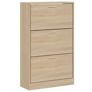 vidaXL Skohylla sonoma-ek 63x24x103 cm konstruerat tr&auml;