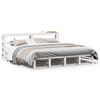 vidaXL S&auml;ngram utan madrass vit 200x200 cm massiv furu