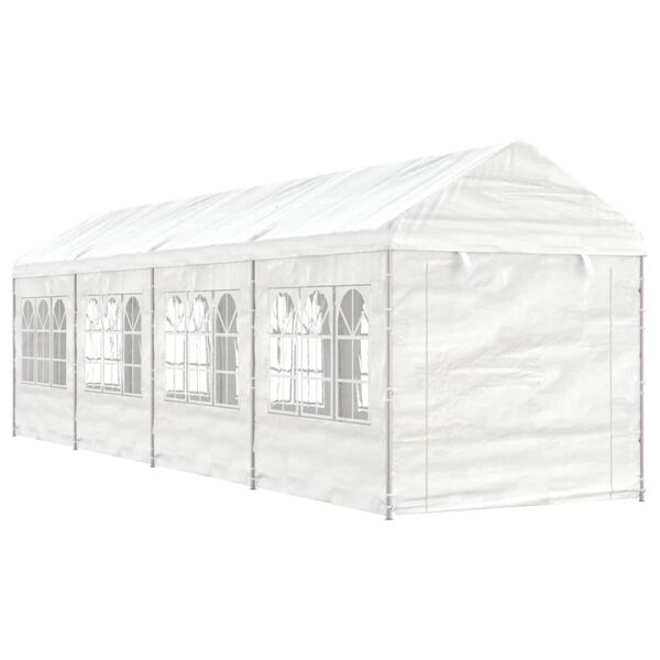 vidaXL Paviljong med tak vit 8,92x2,28x2,69 m polyeten