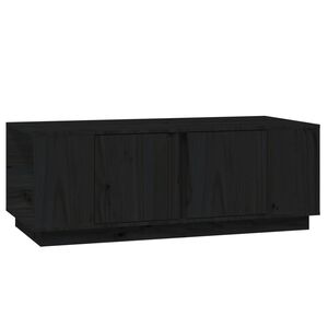 vidaXL Soffbord svart 110x50x40 cm massiv furu