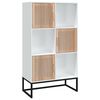 vidaXL H&ouml;gsk&aring;p vit 70x35x125 cm konstruerat tr&auml;