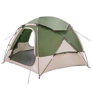 vidaXL Kuppelt&auml;lt med Avtagbart Regnskydd Gr&ouml;n 4 personer