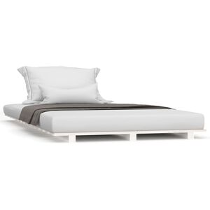 vidaXL S&auml;ngram vit 100x200 cm massiv furu