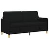 vidaXL Soffa med f&ouml;rvaring Svart 172 x 78 x 87 cm Polyester