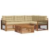 vidaXL Utomhussoffset 5 st Naturlig och Beige