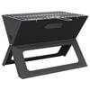 vidaXL Utomhusgrill 46 x 31 x 31 cm St&aring;l Svart