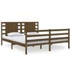 vidaXL S&auml;ngram honungsbrun massiv furu 135x190 cm