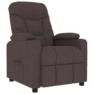 vidaXL Massagef&aring;t&ouml;lj m&ouml;rkbrun tyg