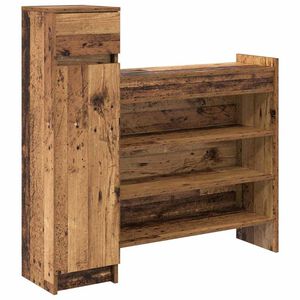 vidaXL Skosk&aring;p 100,5 x 28 x 100 cm Konstruerat tr&auml; Gammalt tr&auml;