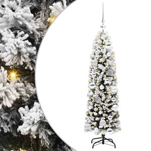 vidaXL Konstgjord julgran Gr&ouml;n 120 cm PVC och st&aring;l och plast