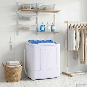 vidaXL Minitv&auml;ttmaskin med dubbla trummor 5,6 kg