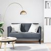 vidaXL Loveseat soffa m&ouml;rkgr&aring; 111 cm sammet