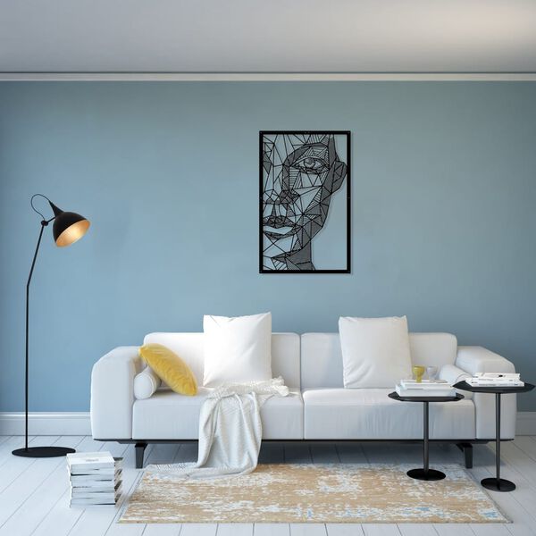 Homemania V&auml;ggdekoration Silhouette 65x100 cm metall svart