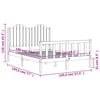 vidaXL Sängram utan madrass 140x190 cm massiv furu