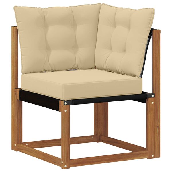 vidaXL Utomhussoffset med kudde 7 pcs Naturlig och Beige