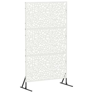 vidaXL Avsk&auml;rmningssk&auml;rm 100 x 50 x 180 cm St&aring;l Vit