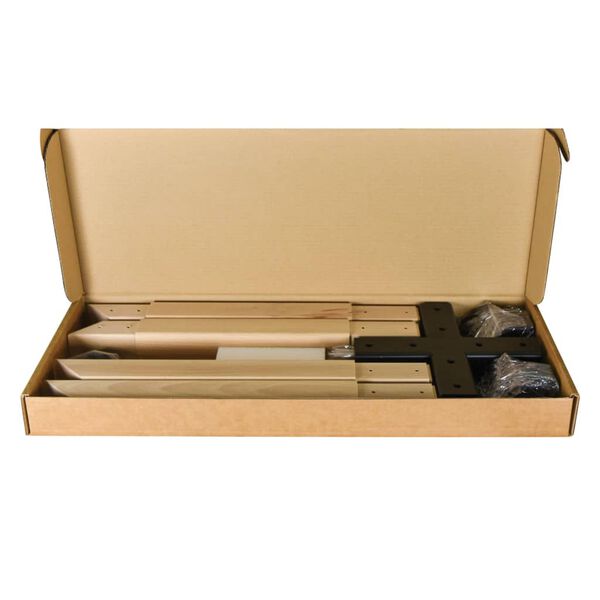 CIME Bordsben kryss 77,8x71 cm tr&auml; och metall naturlig