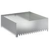 vidaXL Kant f&ouml;r gr&auml;smatta 100 x 100 x 35 cm St&aring;l Silver