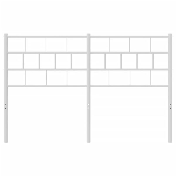 vidaXL Huvudgavel metall vit 120 cm