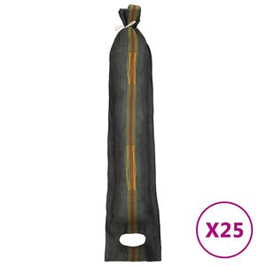 vidaXL Sands&auml;ckar 25 st m&ouml;rkgr&ouml;n 103x25 cm HDPE
