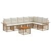 vidaXL Utomhussoffset 8 st 7-sits Naturlig och Creamvit Polyester