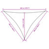 vidaXL Solsegel oxfordtyg trekantigt 5x5x6 m svart