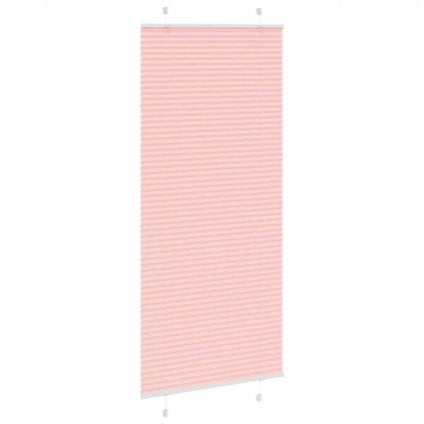 vidaXL Plisserad persienn rosa 85x200 cm tyg bredd 84,4 cm polyester