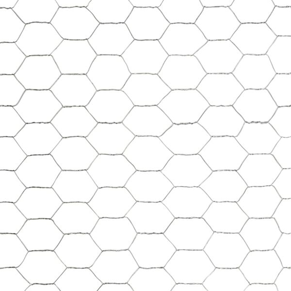 vidaXL Hönsnät galvaniserat stål 25x1,2 m silver