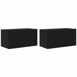 vidaXL TV-bänkset 2 pcs Svart 60 x 30 x 30 cm Konstruerat trä